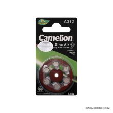 باتری سمعک کملیون (CAMELION) مدل A312 بسته 6 عددی