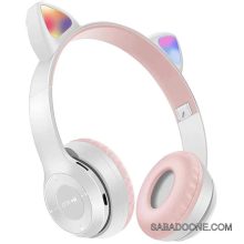 هدفون بلوتوثی مدل گربه‌ای P47M RGB
